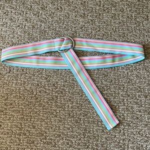 Pink blue and green belt